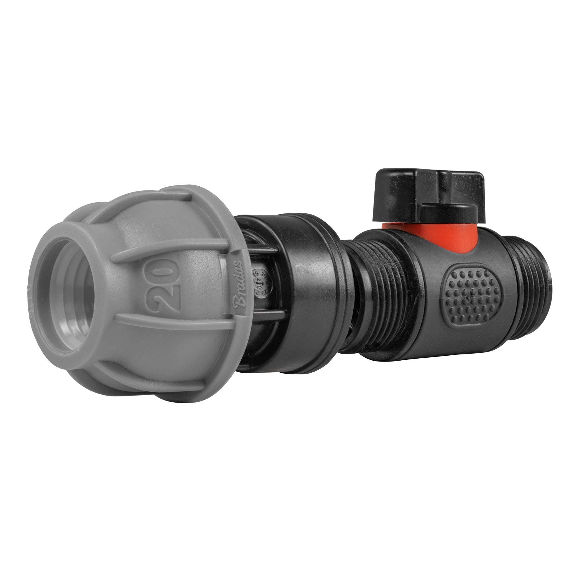 20mm MDPE Straight with In-Line BSPM Threaded Valve - Best4Trade-Retail Garden watering