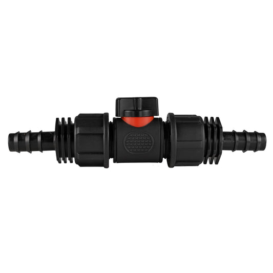 In-Line BSPM Valve with 2 x 16mm Barbed Straight Connectors - Best4Trade-Retail Garden watering