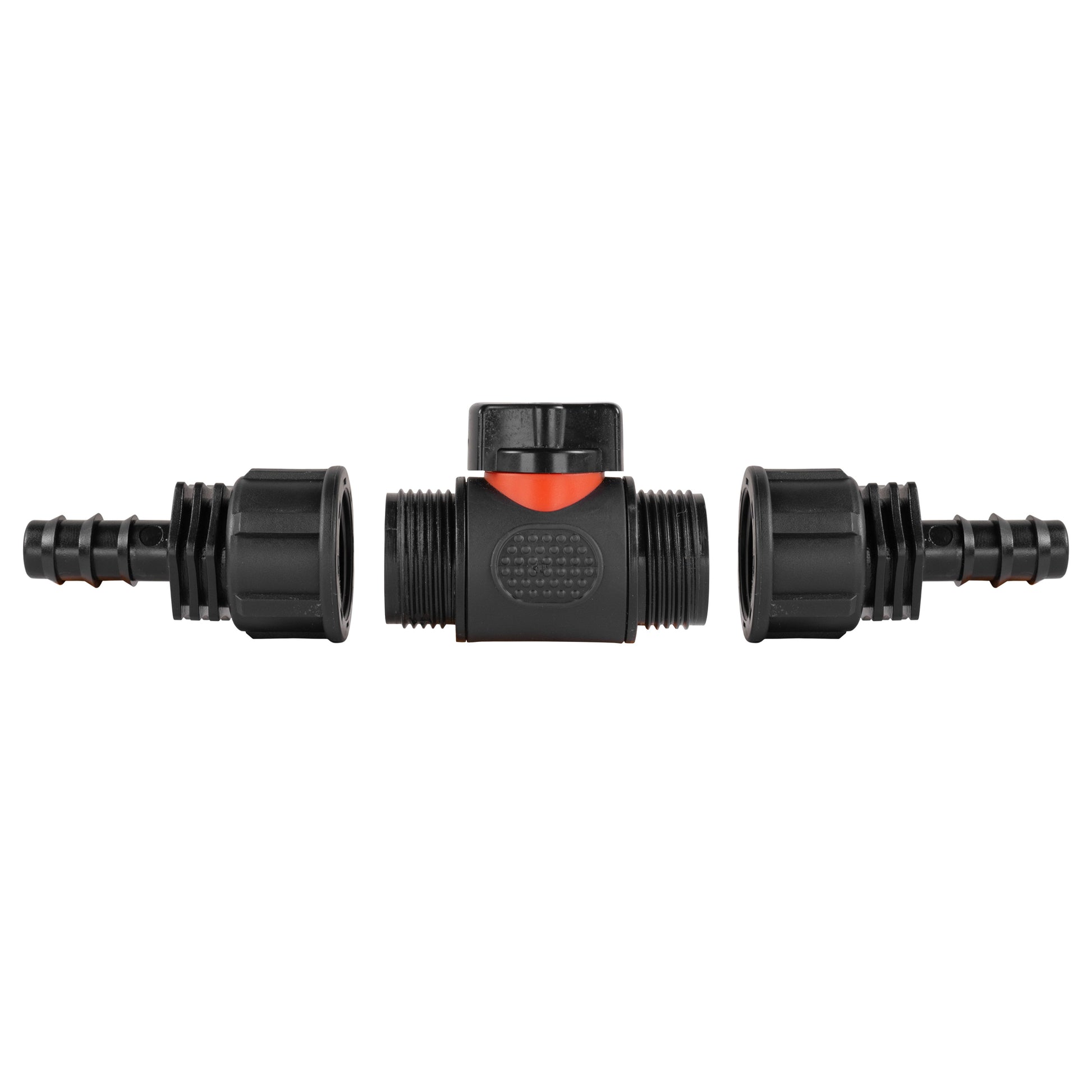 In-Line BSPM Valve with 2 x 16mm Barbed Straight Connectors - Best4Trade-Retail Garden watering