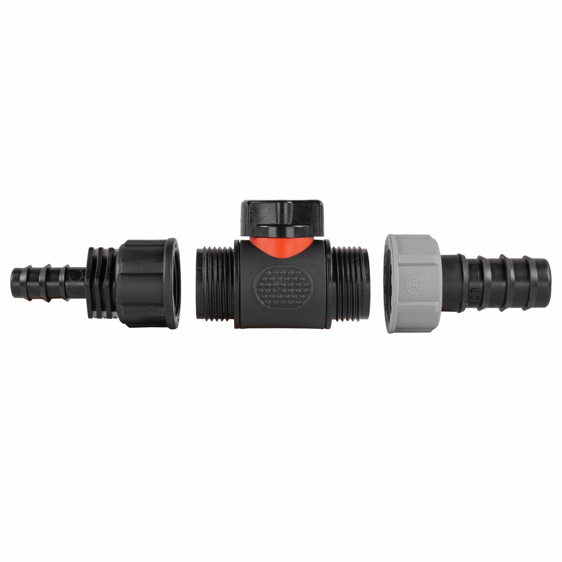 16mm Barbed Straight with In-Line BSPM Valve and 20mm Barbed Straight - Best4Trade-Retail Garden watering