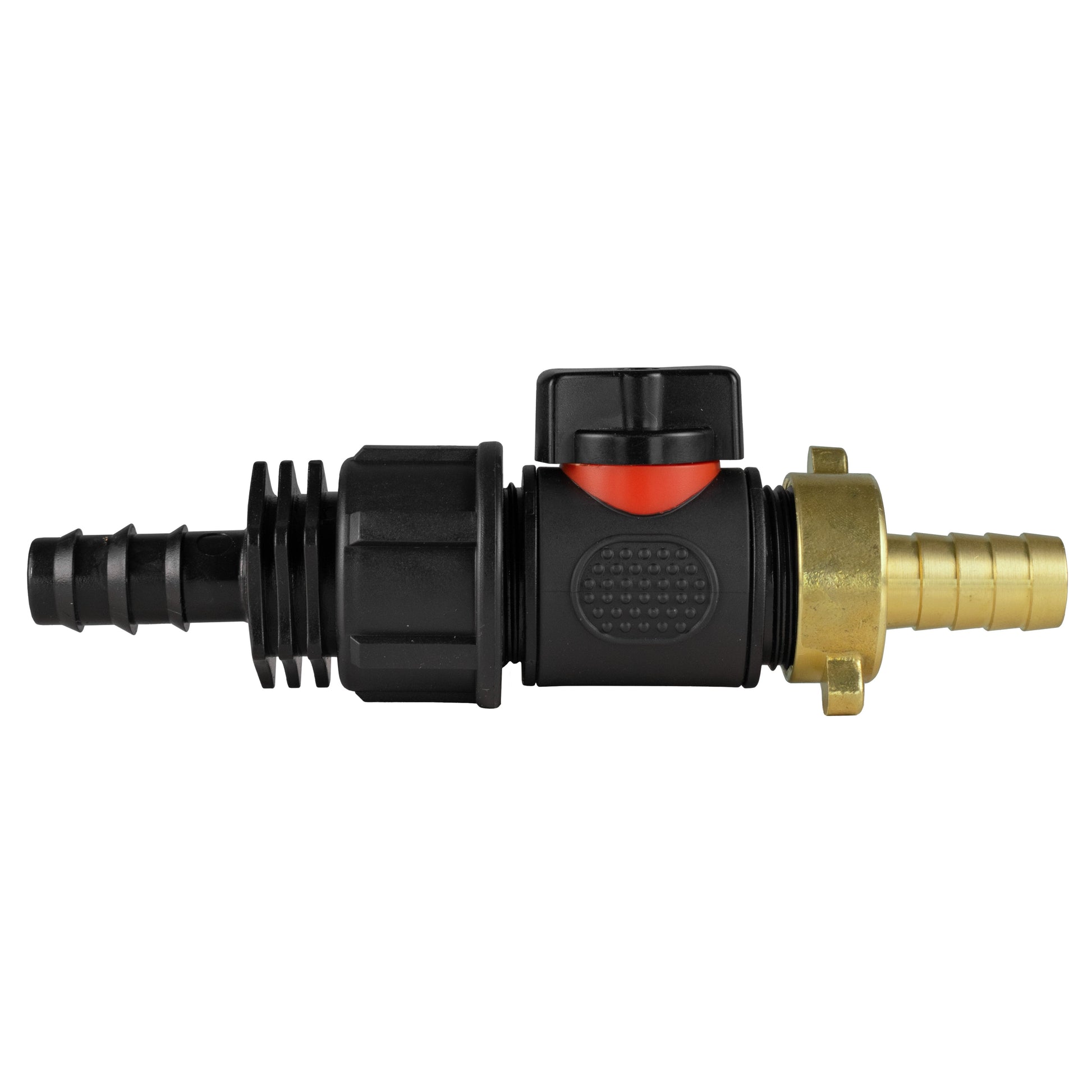 16mm Barbed Straight with In-Line BSPM Valve and 13mm Brass Barb - Best4Trade-Retail Garden watering