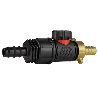 16mm Barbed Straight with In-Line BSPM Valve and 13mm Brass Barb - Best4Trade-Retail Garden watering