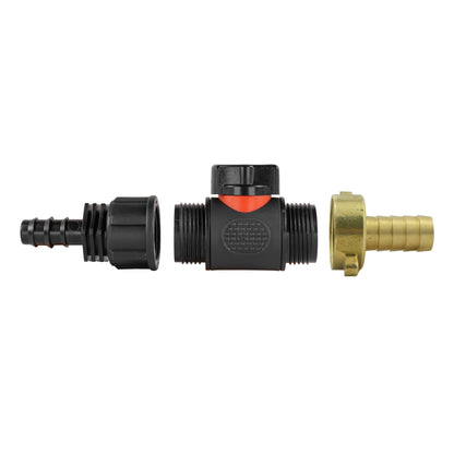 16mm Barbed Straight with In-Line BSPM Valve and 13mm Brass Barb - Best4Trade-Retail Garden watering