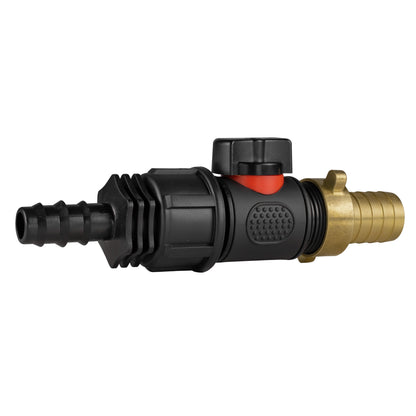 16mm Barbed Straight with In-Line BSPM Valve and 19mm Brass Barb - Best4Trade-Retail Garden watering