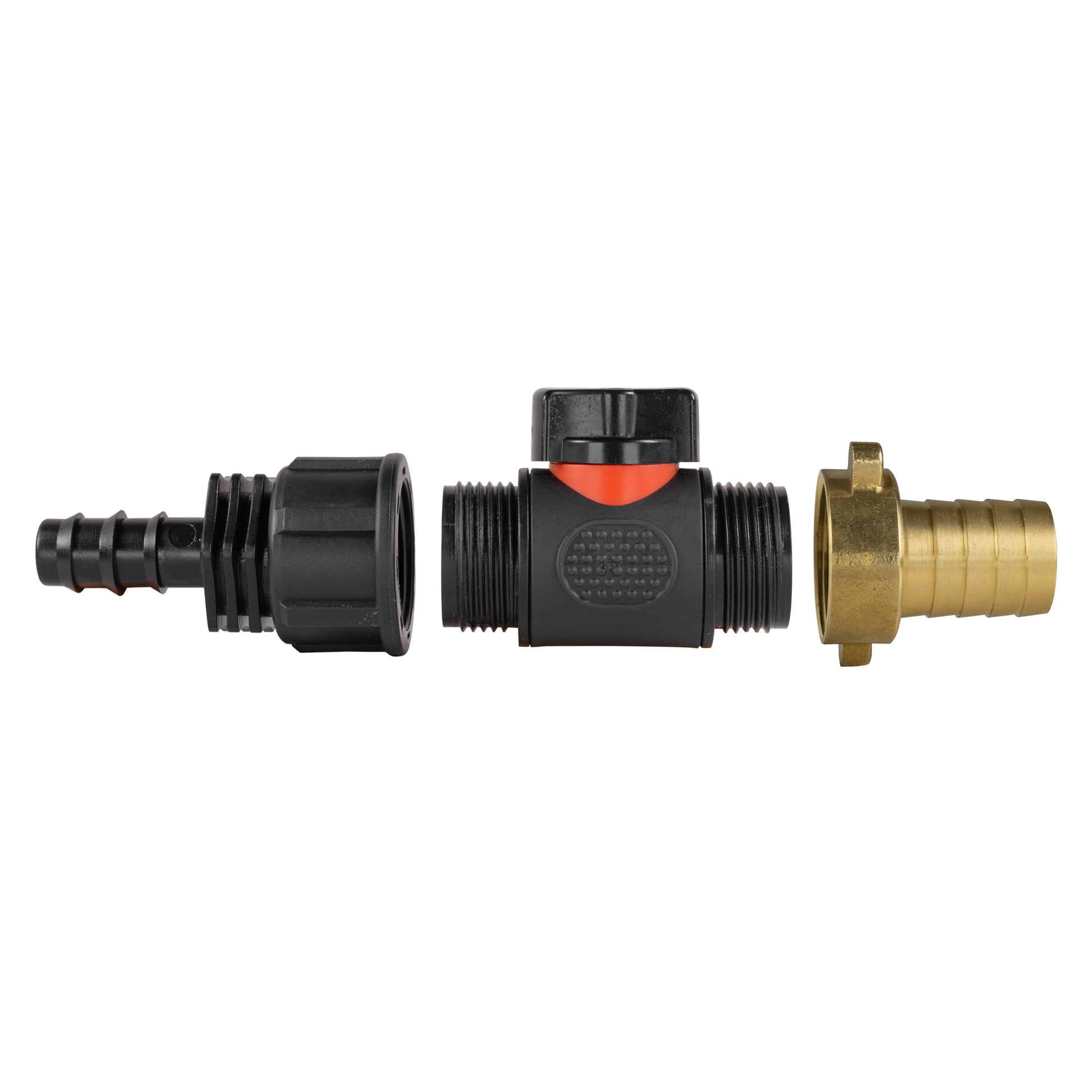 16mm Barbed Straight with In-Line BSPM Valve and 19mm Brass Barb - Best4Trade-Retail Garden watering