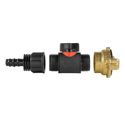 16mm Barbed Straight with In-Line BSPM Valve and Geka Type Connector - Best4Trade-Retail Garden watering