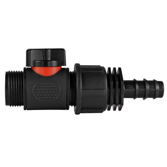 16mm Barbed Straight with In-Line BSPM Threaded Valve - Best4Trade-Retail Garden watering