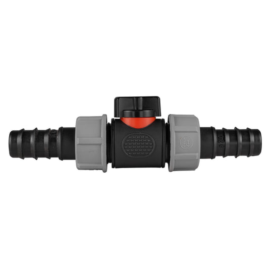 In-Line BSPM Valve with 2 x 20mm Barbed Straight Connectors - Best4Trade-Retail Garden watering
