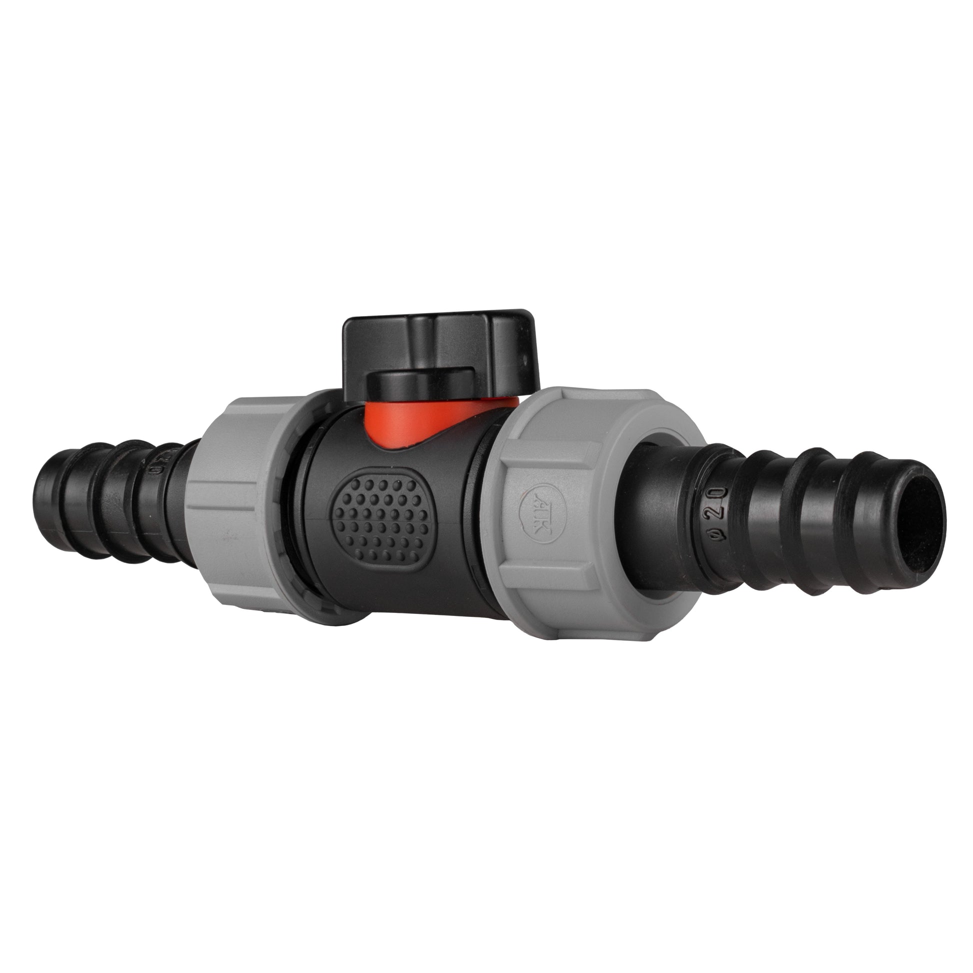 In-Line BSPM Valve with 2 x 20mm Barbed Straight Connectors - Best4Trade-Retail Garden watering