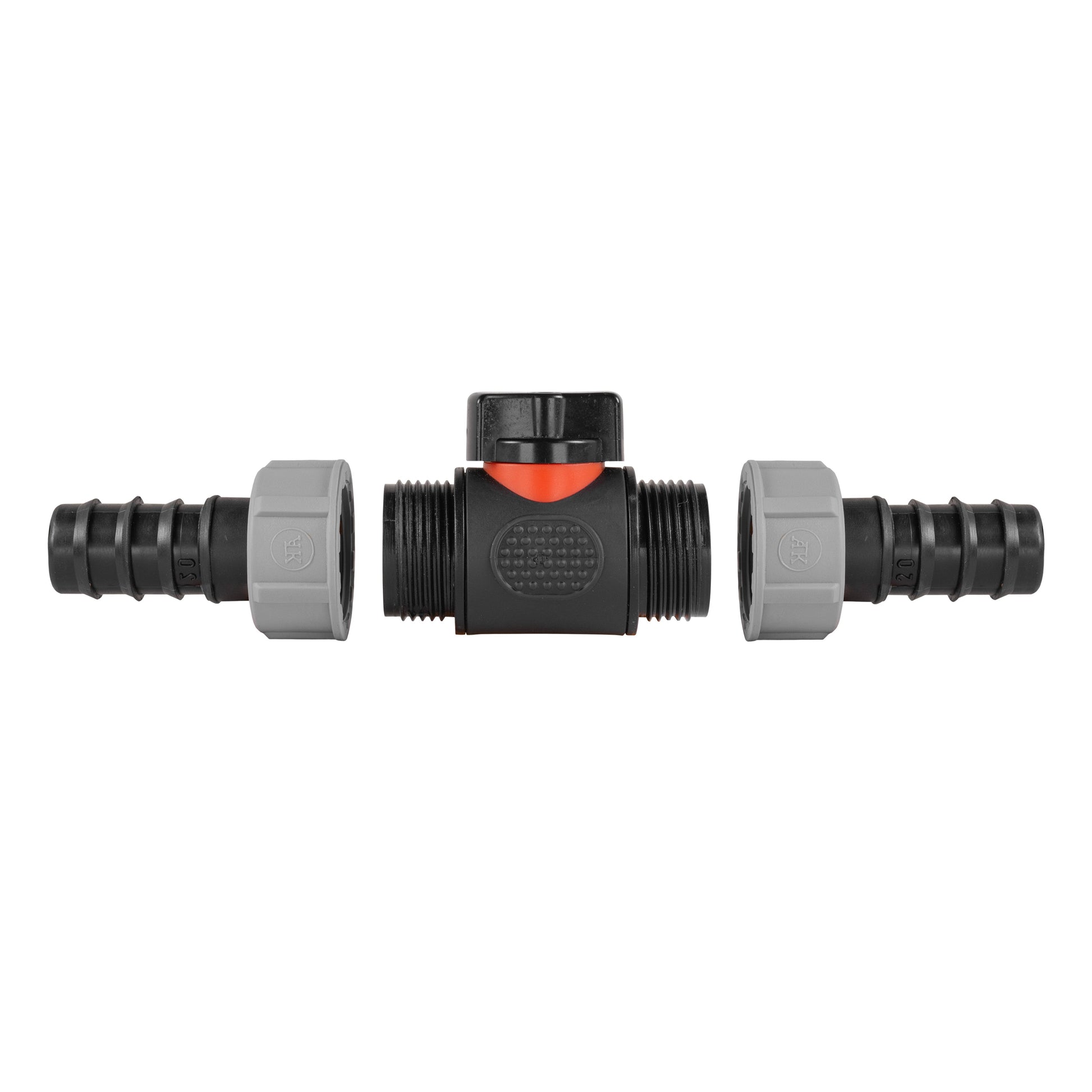 In-Line BSPM Valve with 2 x 20mm Barbed Straight Connectors - Best4Trade-Retail Garden watering