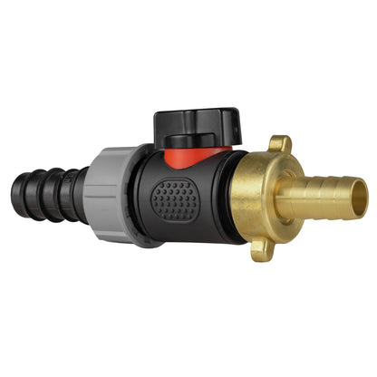 20mm Barbed Straight with In-Line BSPM Valve and 13mm Brass Barb - Best4Trade-Retail Garden watering