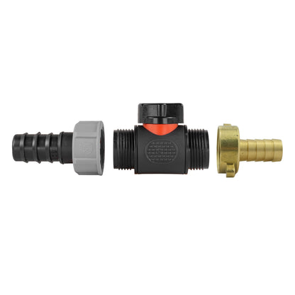 20mm Barbed Straight with In-Line BSPM Valve and 13mm Brass Barb - Best4Trade-Retail Garden watering