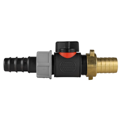 20mm Barbed Straight with In-Line BSPM Valve and 19mm Brass Barb - Best4Trade-Retail Garden watering
