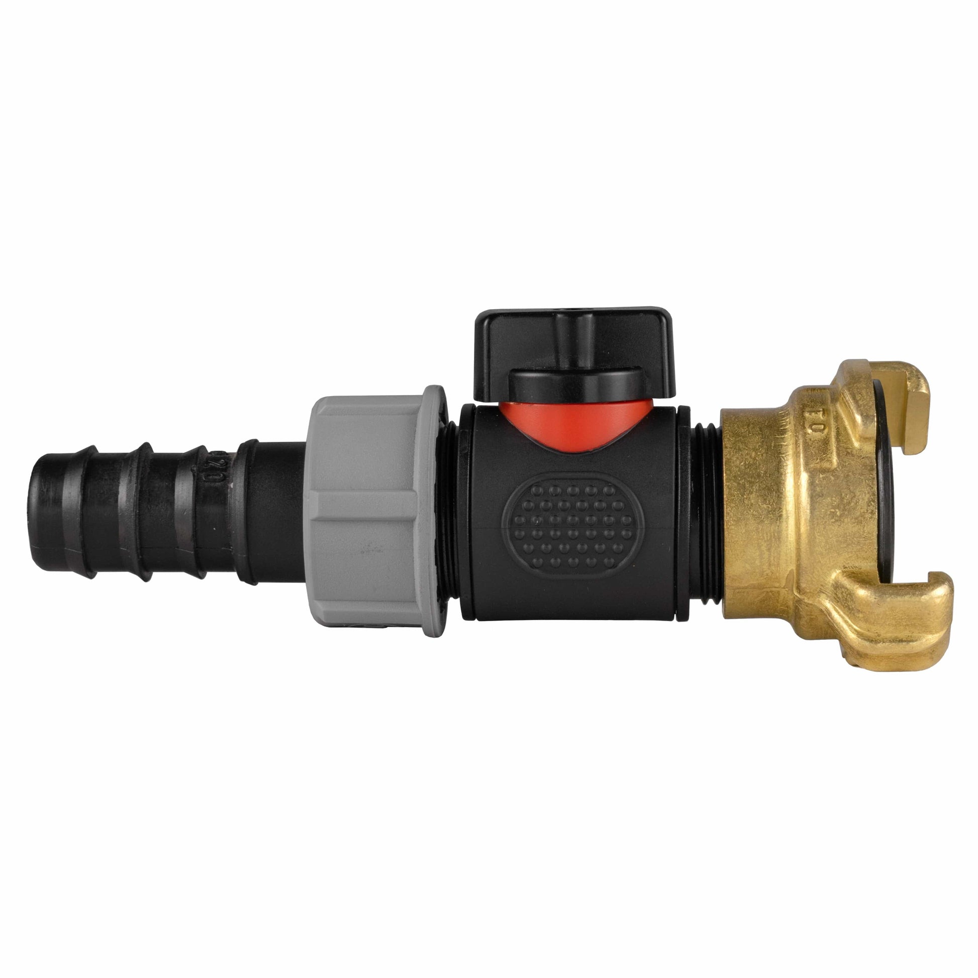 20mm Barbed Straight with In-Line BSPM Valve and Geka Type Connector - Best4Trade-Retail Garden watering