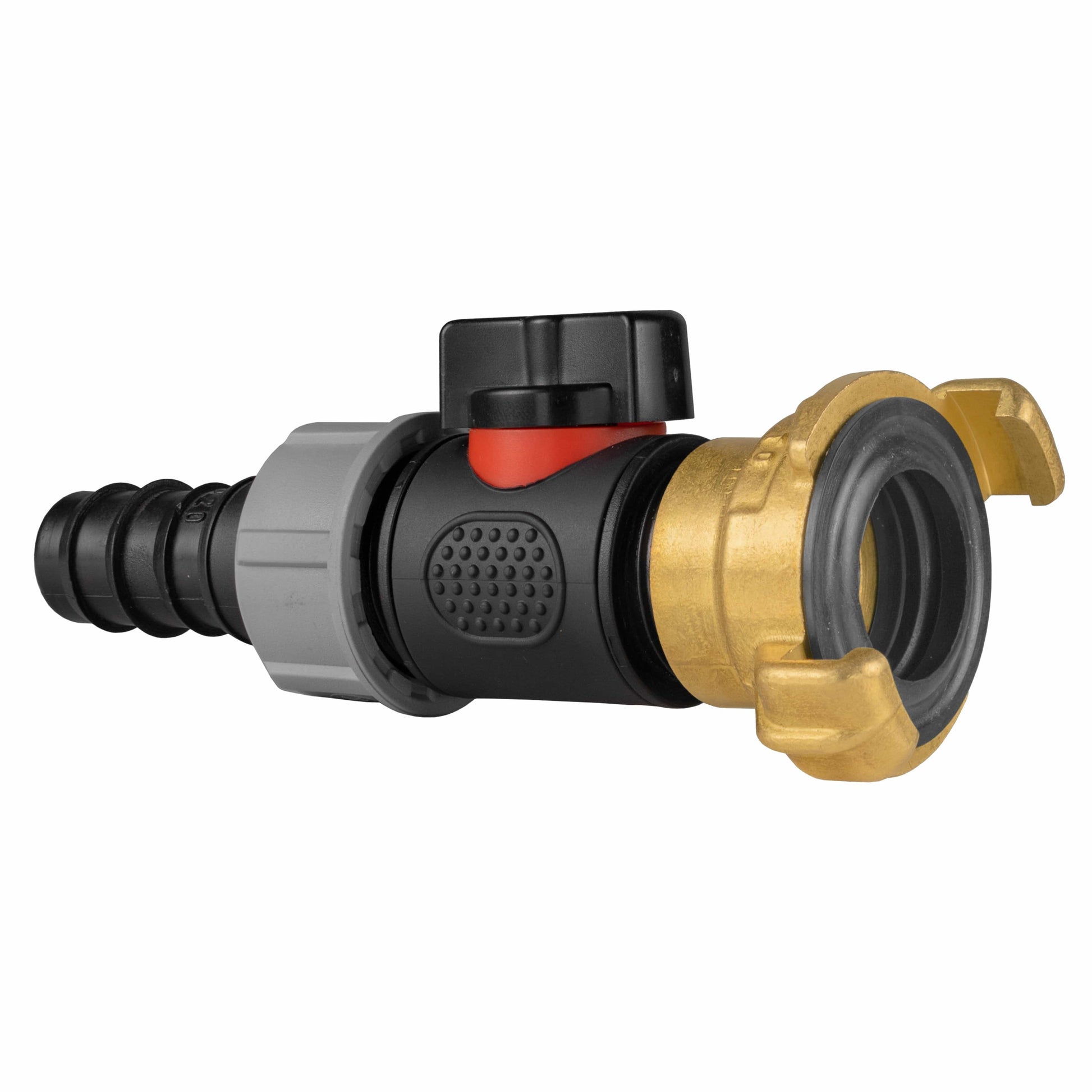 20mm Barbed Straight with In-Line BSPM Valve and Geka Type Connector - Best4Trade-Retail Garden watering