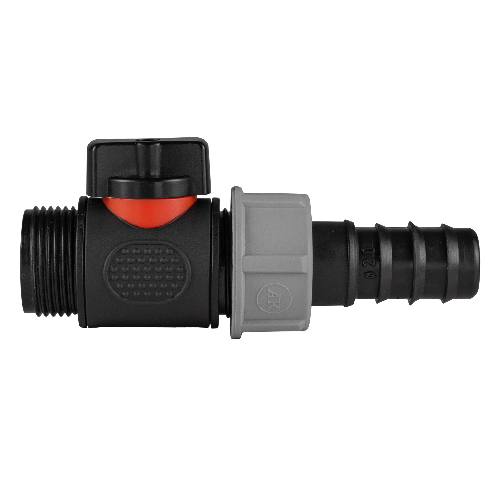 20mm Barbed Straight with In-Line BSPM Threaded Valve - Best4Trade-Retail Garden watering