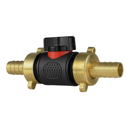 In-Line BSPM Valve with 2 x 13mm Brass Barb Connectors - Best4Trade-Retail Garden watering