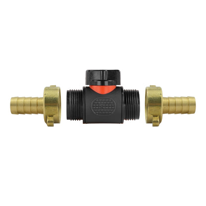 In-Line BSPM Valve with 2 x 13mm Brass Barb Connectors - Best4Trade-Retail Garden watering