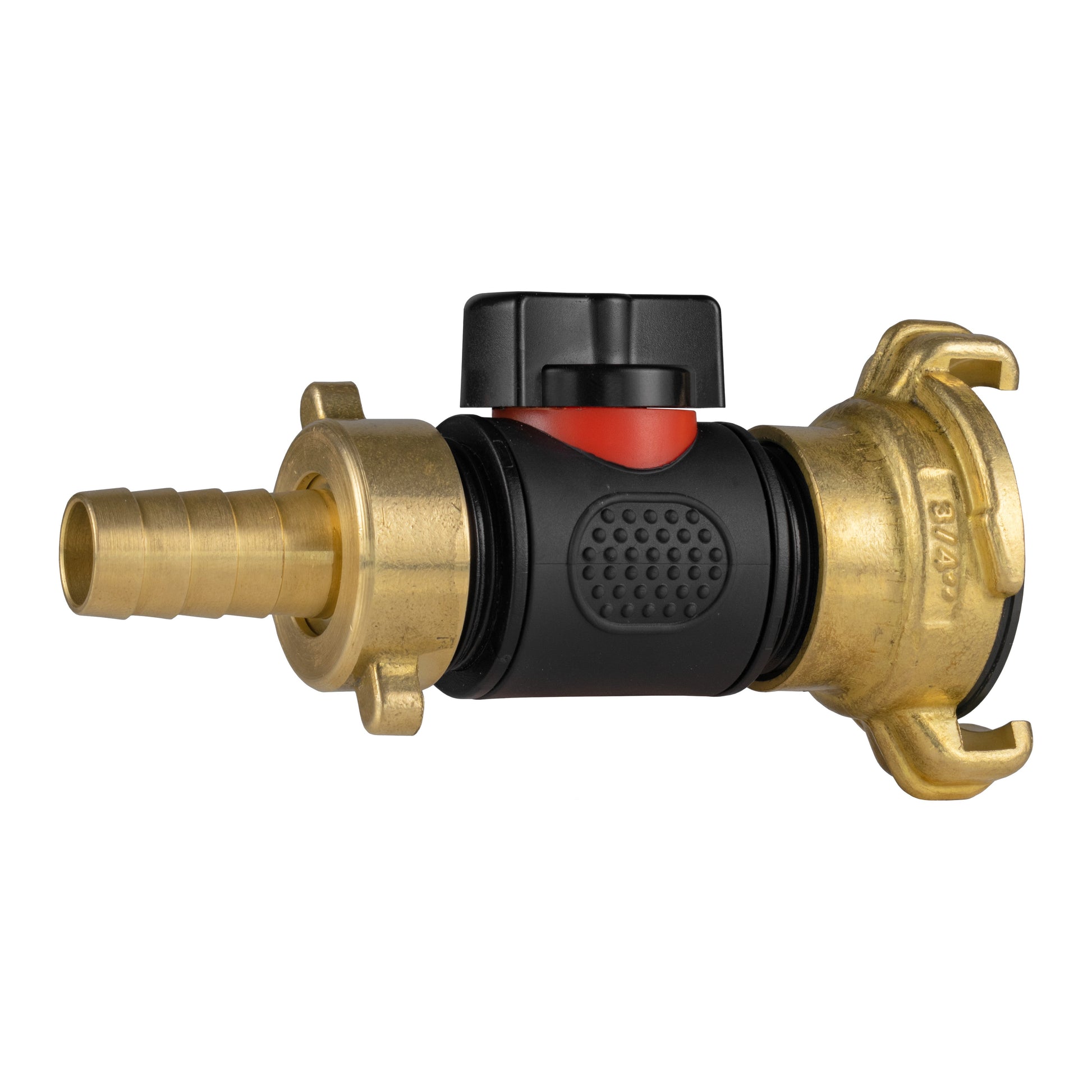 13mm Brass Barb with In-Line BSPM Valve and Geka Type Connector - Best4Trade-Retail Garden watering