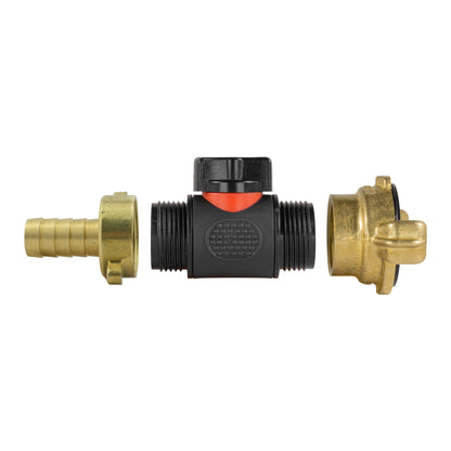 13mm Brass Barb with In-Line BSPM Valve and Geka Type Connector - Best4Trade-Retail Garden watering