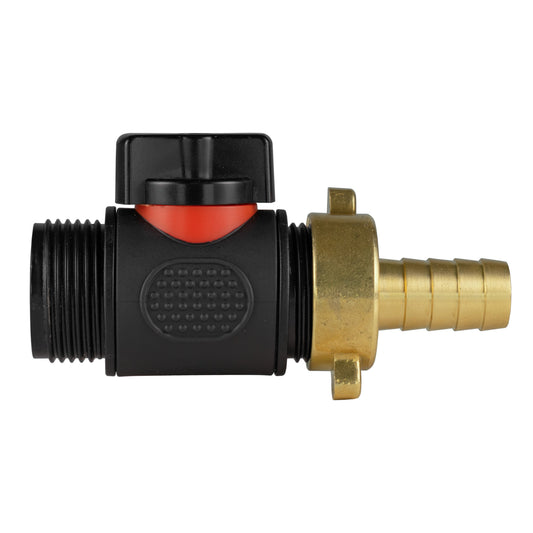 13mm Brass Barb with In-Line BSPM Threaded Valve - Best4Trade-Retail Garden watering