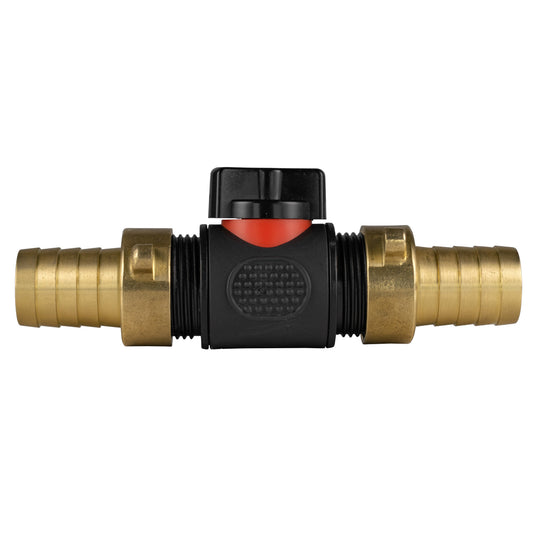 In-Line BSPM Valve with 2 x 19mm Brass Barb Connectors - Best4Trade-Retail Garden watering