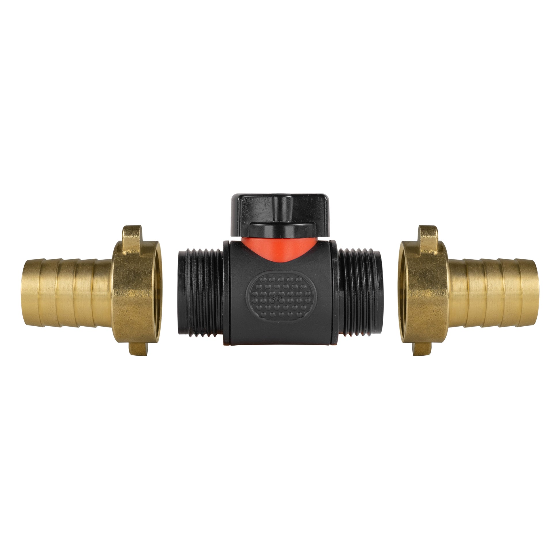 In-Line BSPM Valve with 2 x 19mm Brass Barb Connectors - Best4Trade-Retail Garden watering