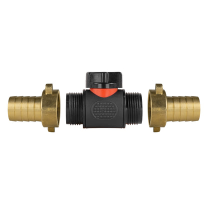 In-Line BSPM Valve with 2 x 19mm Brass Barb Connectors - Best4Trade-Retail Garden watering