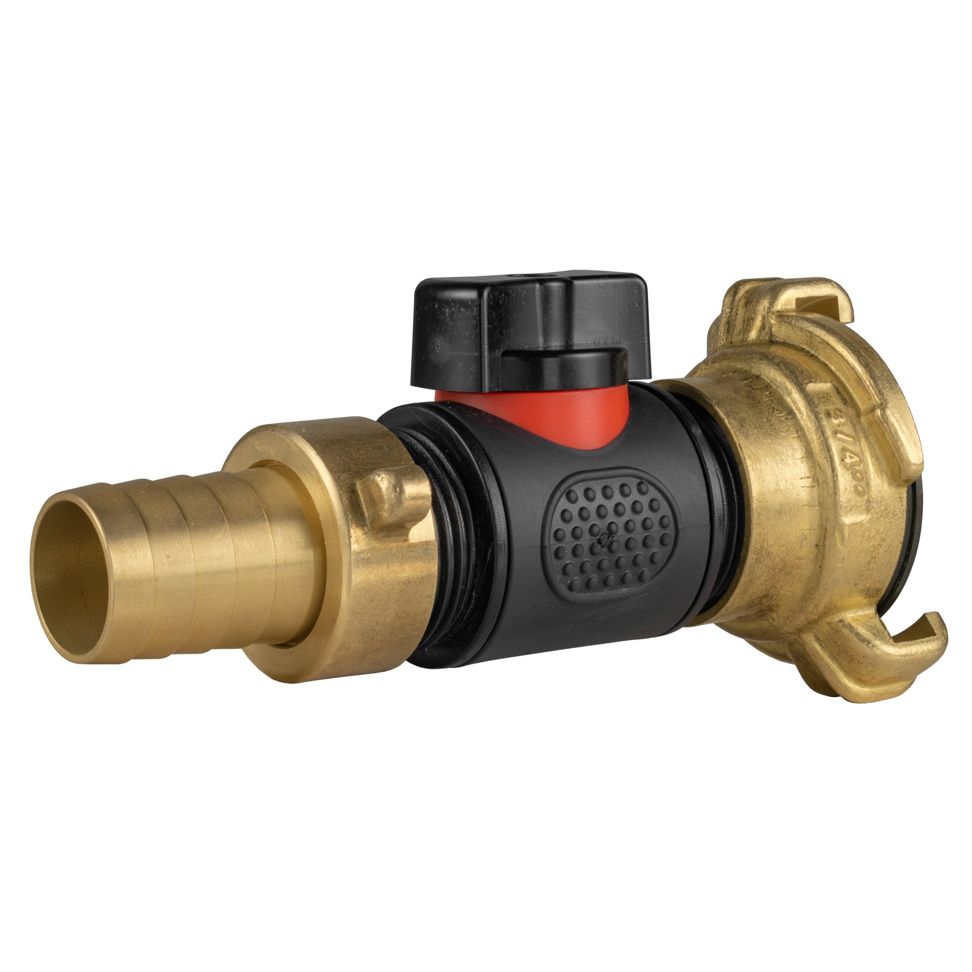 19mm Brass Barb with In-Line BSPM Valve and Geka Type Connector - Best4Trade-Retail Garden watering