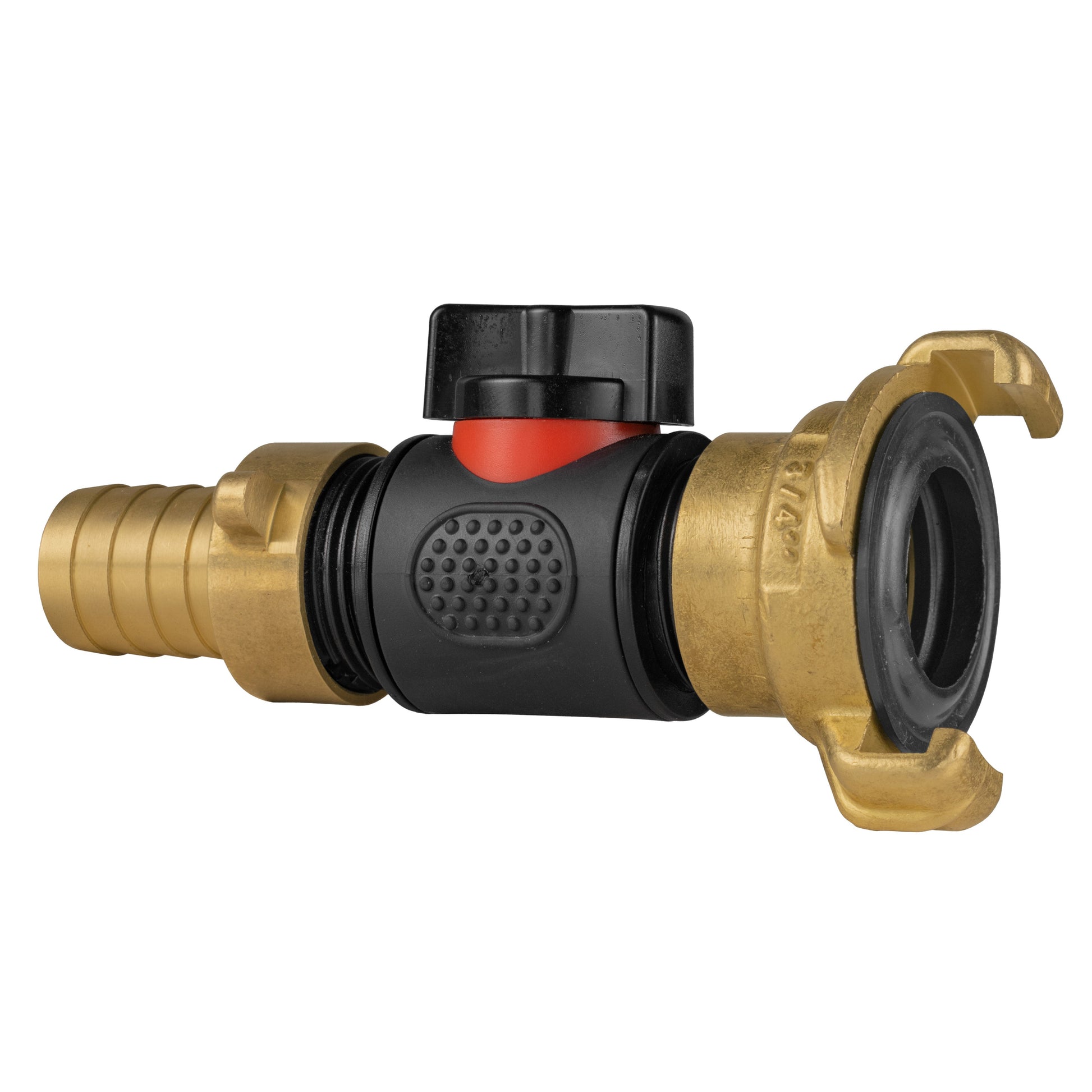 19mm Brass Barb with In-Line BSPM Valve and Geka Type Connector - Best4Trade-Retail Garden watering