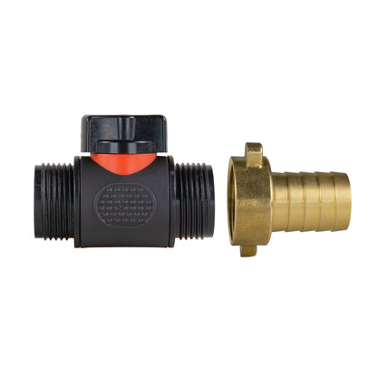 19mm Brass Barb with In-Line BSPM Threaded Valve - Best4Trade-Retail Garden watering