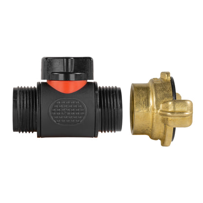 Geka Type Connector with In-Line BSPM Threaded Valve - Best4Trade-Retail Garden watering