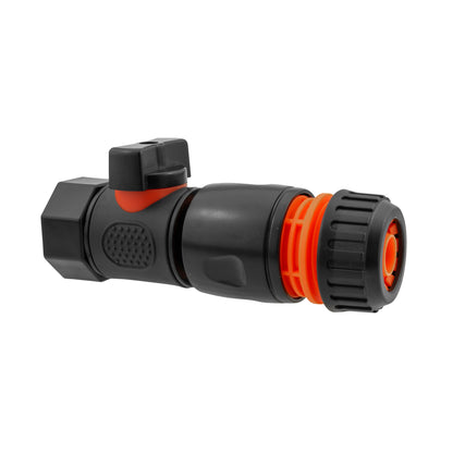 3/4" BSPF Thread Quick Connect Valve with Hose Connector Black - Best4Trade-Retail Garden watering