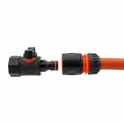 3/4" BSPF Thread Quick Connect Valve with Hose Connector Black - Best4Trade-Retail Garden watering