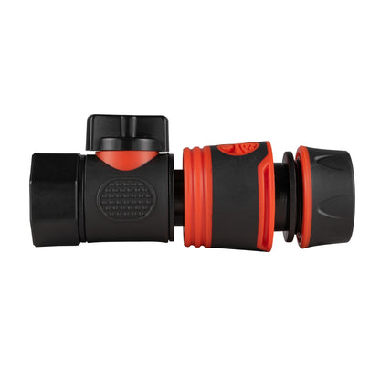 3/4" BSPF Thread Quick Connect Valve with Hose Connector Black Soft - Best4Trade-Retail Garden watering