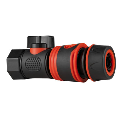3/4" BSPF Thread Quick Connect Valve with Hose Connector Black Soft - Best4Trade-Retail Garden watering