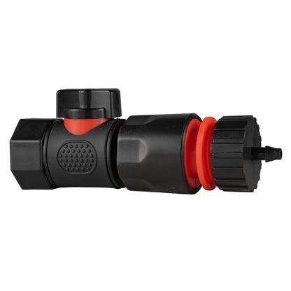 3/4" BSPF Thread Quick Connect Valve with Hose Connector 4mm Barb - Best4Trade-Retail Garden watering