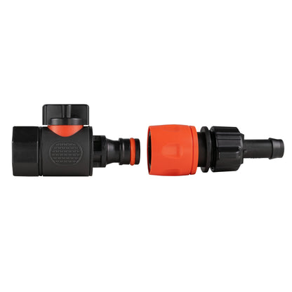 3/4" BSPF Thread Quick Connect Valve with Hose Connector 16mm Barb - Best4Trade-Retail Garden watering