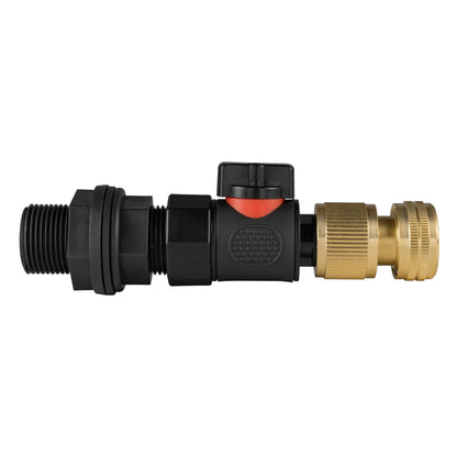 Water Butt Connector 3/4" BSP with BSPF-Quick Connect Valve & Hose Connector Brass - Best4Trade-Retail Garden watering