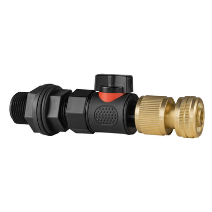 Water Butt Connector 3/4" BSP with BSPF-Quick Connect Valve & Hose Connector Brass - Best4Trade-Retail Garden watering