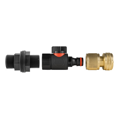Water Butt Connector 3/4" BSP with BSPF-Quick Connect Valve & Hose Connector Brass - Best4Trade-Retail Garden watering