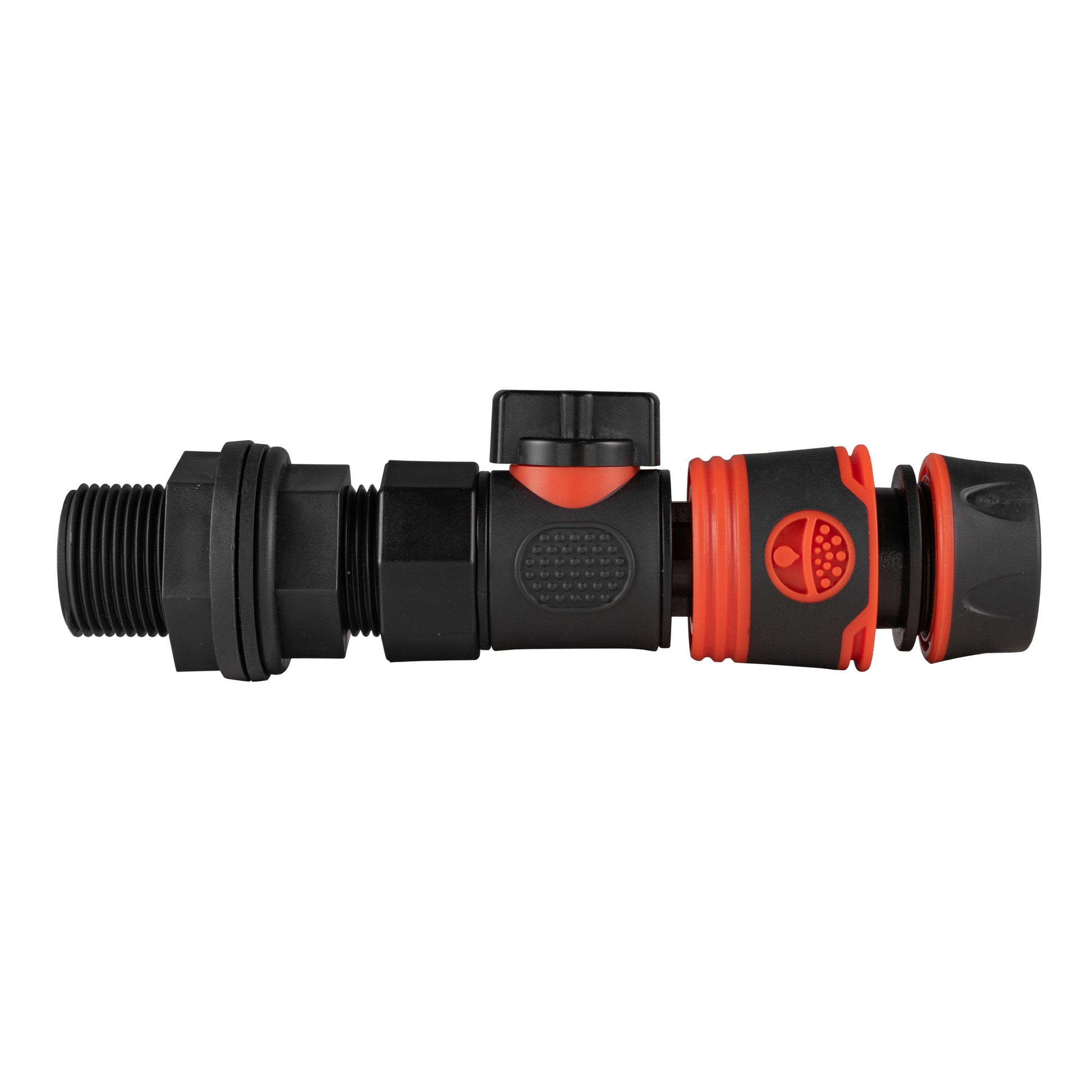 Water Butt Connector 3/4" BSP with BSPF-Quick Connect Valve & Hose Connector Black Soft - Best4Trade-Retail Garden watering