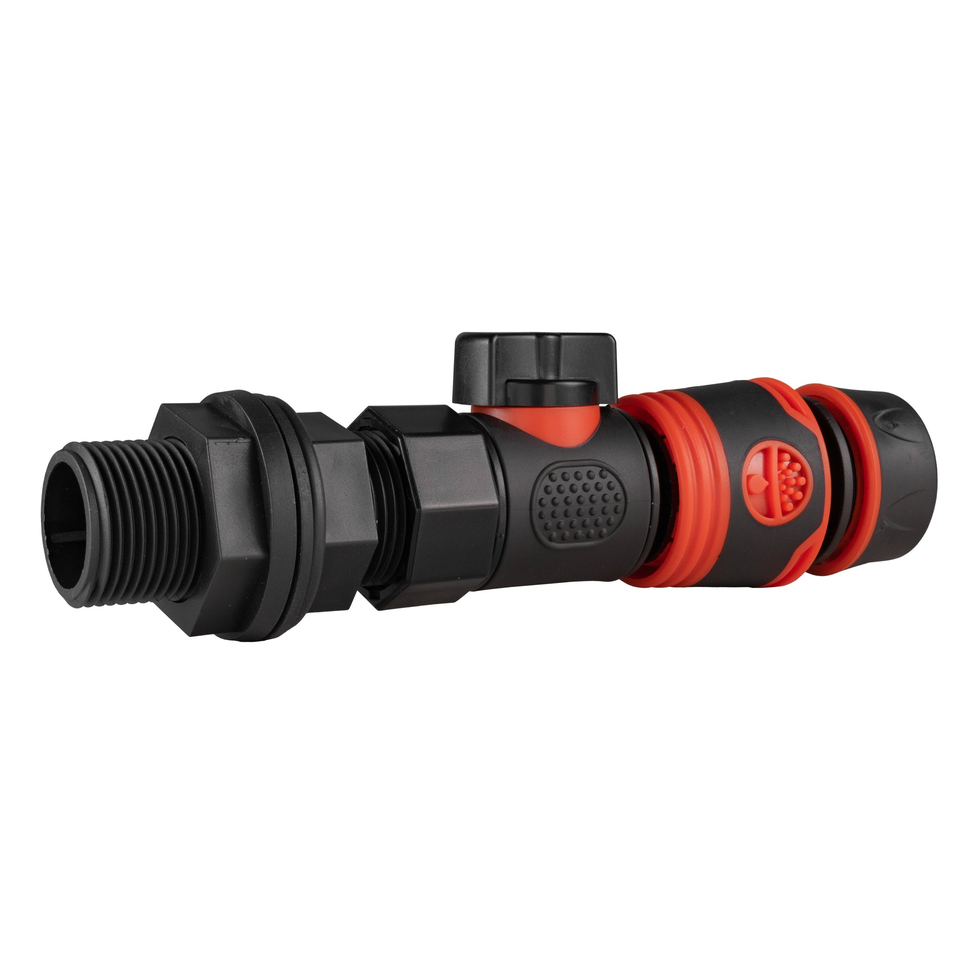 Water Butt Connector 3/4" BSP with BSPF-Quick Connect Valve & Hose Connector Black Soft - Best4Trade-Retail Garden watering