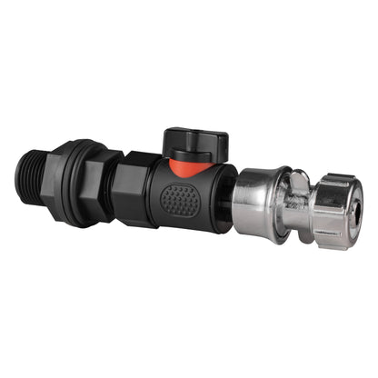 Water Butt Connector 3/4" BSP with BSPF-Quick Connect Valve & Hose Connector Zinc - Best4Trade-Retail Garden watering