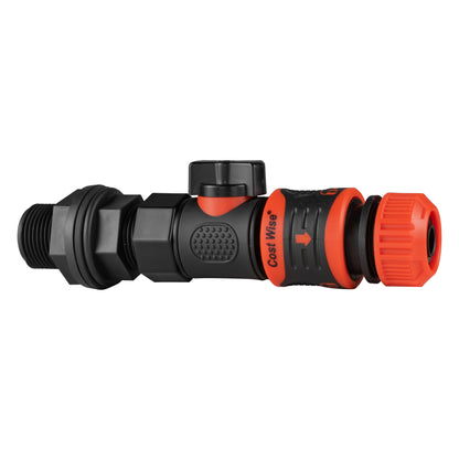 Water Butt Connector 3/4" BSP with BSPF-Quick Connect Valve & Hose Connector Lock - Best4Trade-Retail Garden watering