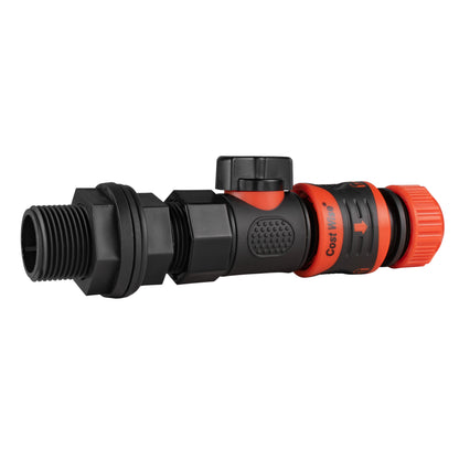Water Butt Connector 3/4" BSP with BSPF-Quick Connect Valve & Hose Connector Lock - Best4Trade-Retail Garden watering