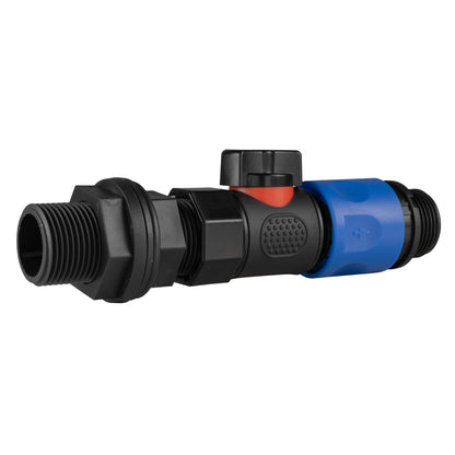 Water Butt Connector 3/4" BSP with BSPF-Quick Connect Valve & Hose Connector 3/4" BSPM - Best4Trade-Retail Garden watering