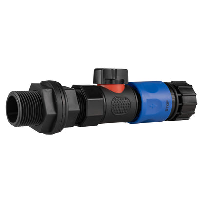 Water Butt Connector 3/4" BSP with BSPF-Quick Connect Valve & Hose Connector 3/4" BSPF - Best4Trade-Retail Garden watering