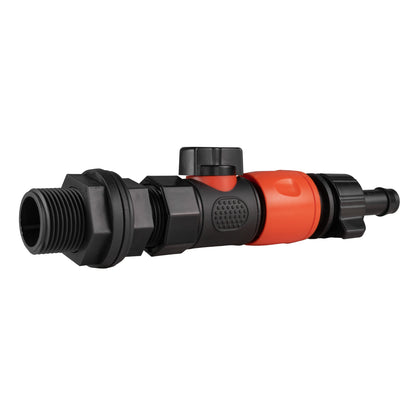 Water Butt Connector 3/4" BSP with BSPF-Quick Connect Valve & Hose Connector 16mm Barb - Best4Trade-Retail Garden watering