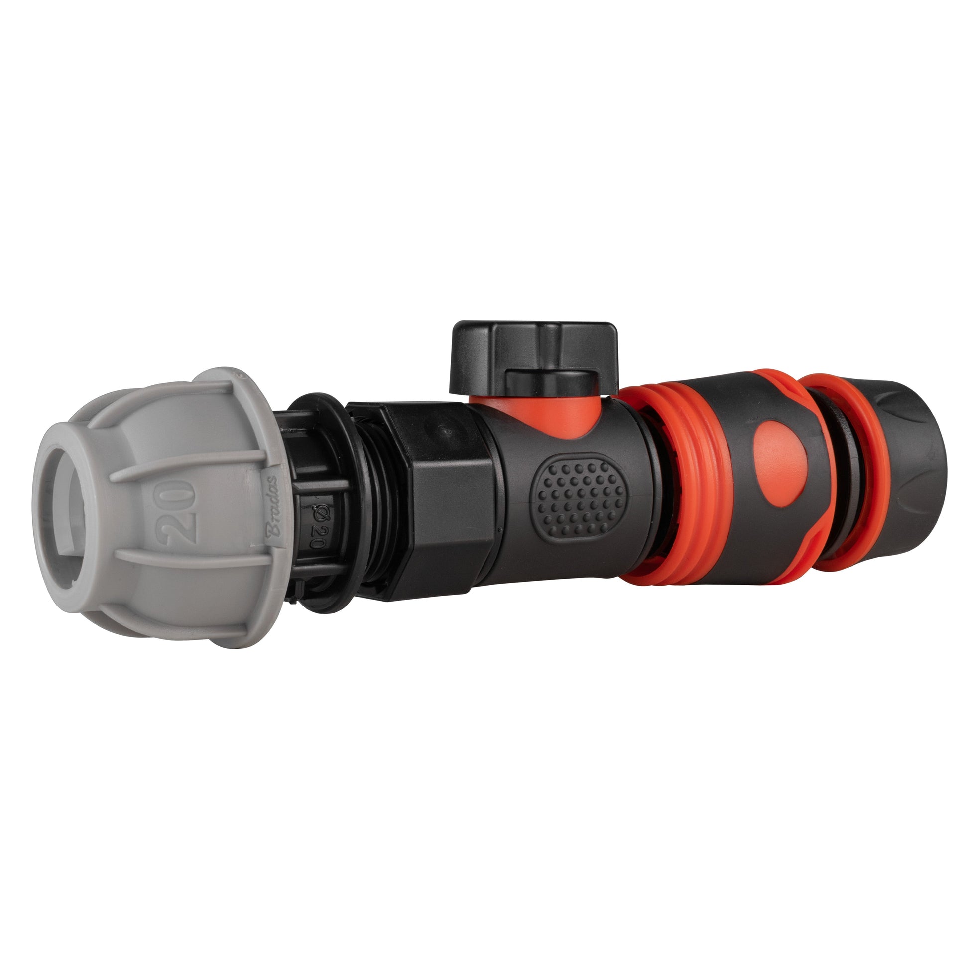 20mm MDPE Straight with BSPF-Quick Connect Valve & Hose Connector Black Soft - Best4Trade-Retail Garden watering